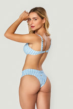 Bikini Brésilien - Scarlet Blue Stripes