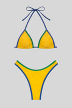 brazilian bikini triangle string thong cut yellow green perfect fit luxury brazilcore